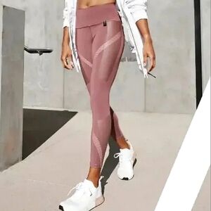 Athleta Allison Felix XXS  Reveal Tight Precision High Waisted Mauve Leggings